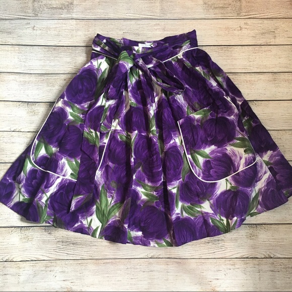 kate spade Dresses & Skirts - Kate Spade Purple Floral Wrap Skirt